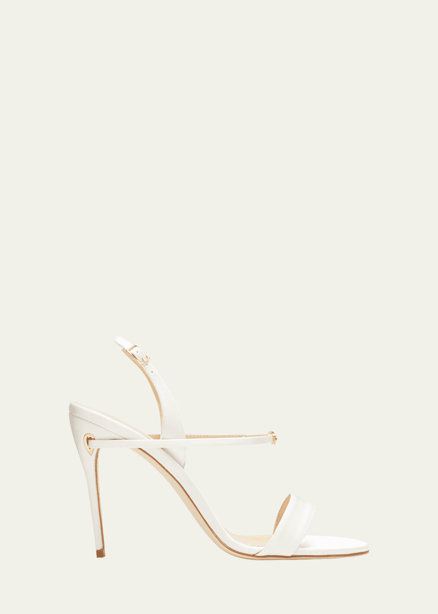 Jennifer Chamandi Tommasso Bicolor Satin Halter Sandals