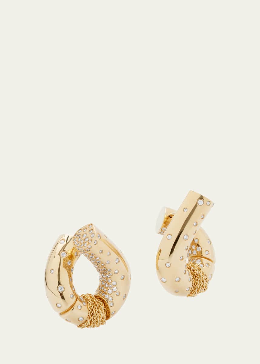 TABAYER 18k Fairmined Yellow Gold Oera Earrings with Diamonds