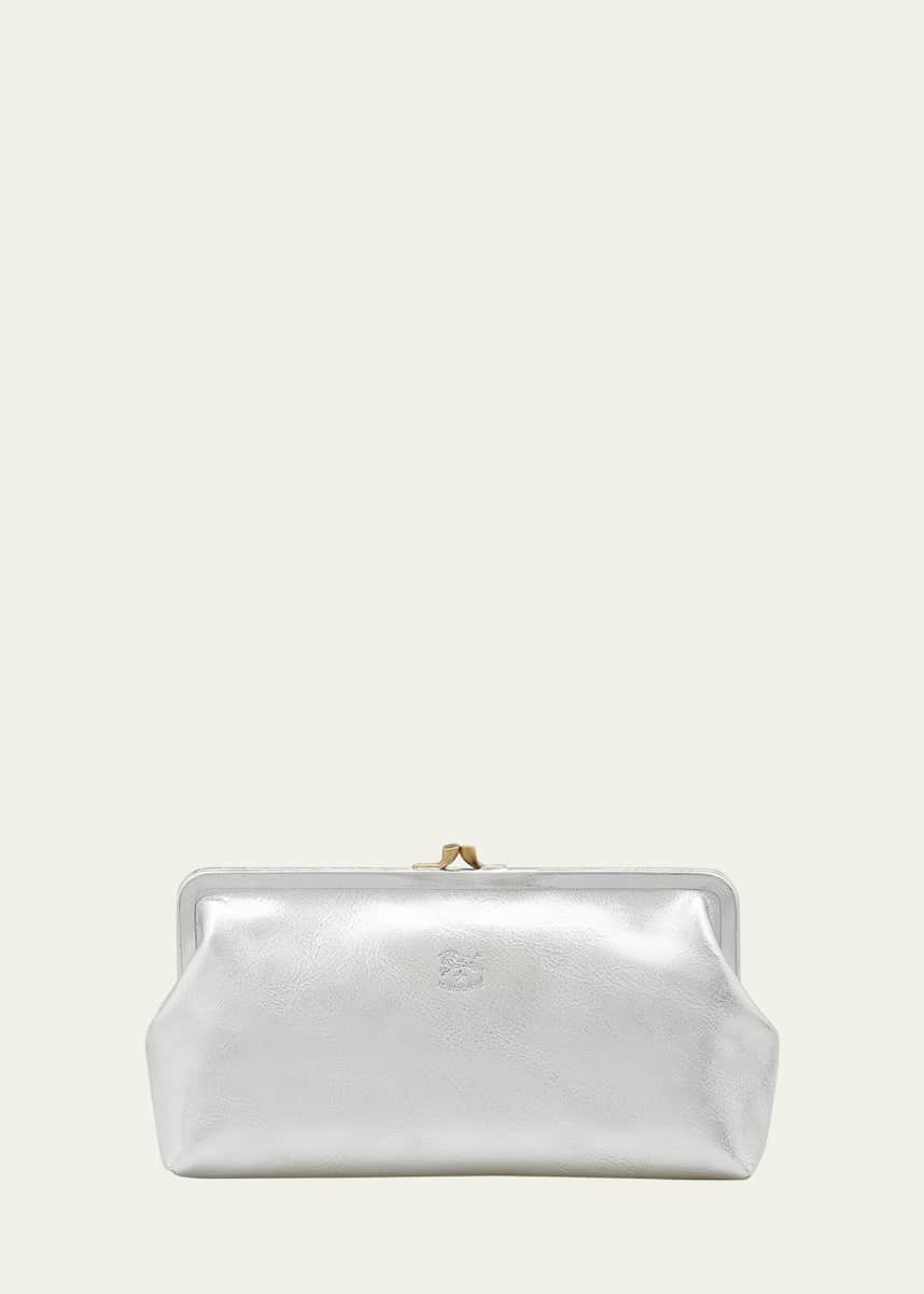 Il Bisonte Classic Vaccjetta Leather Clutch Bag
