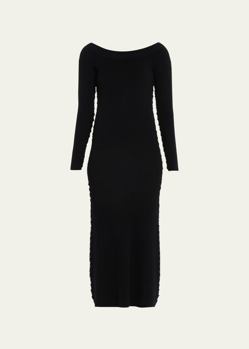 Altuzarra Ramla Off-Shoulder Midi Dress with Button Detail
