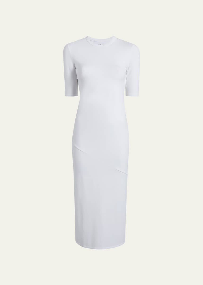 green emerald velvet dress Fitted Tee Dress