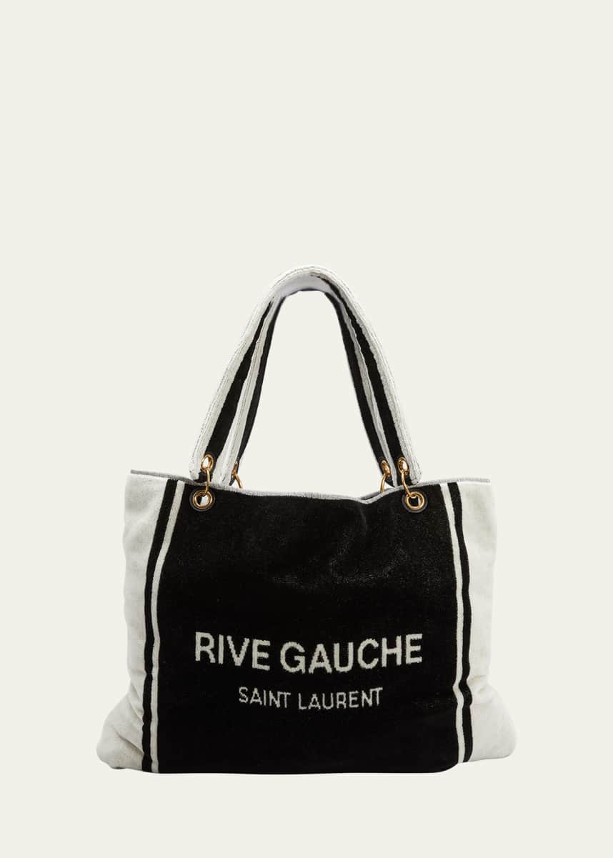 Saint Laurent Rive Gauche Towel Cabas in Terrycloth
