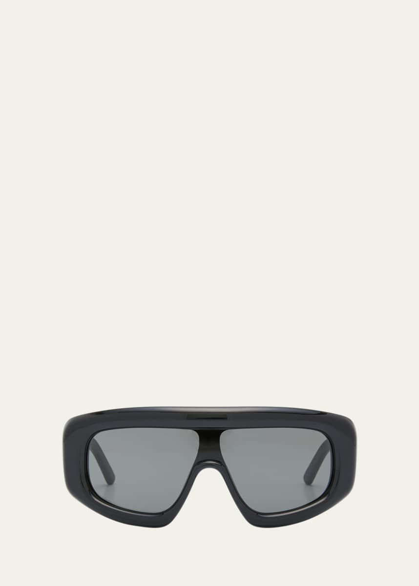 Off-white Men's Virgil Arrows-logo Square Sunglasses In Black Blue