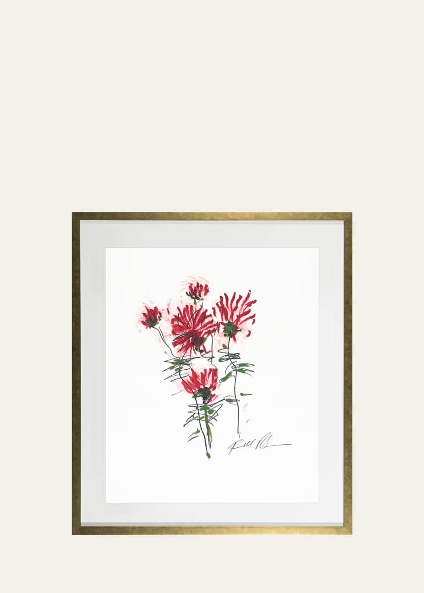 RFA Fine Art "Red Mums - Flower 1" Giclee by Robert Robinson