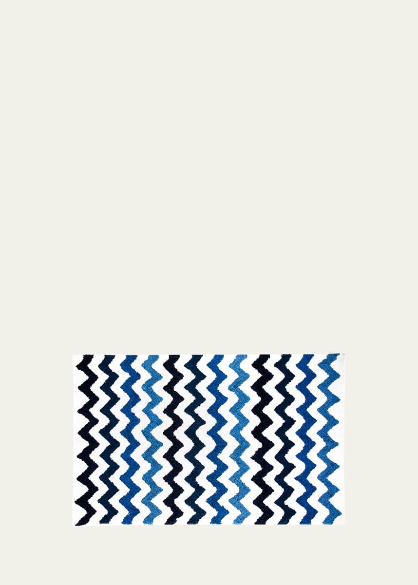 MacKenzie-Childs Royal Zig Zag Bath Rug, Large