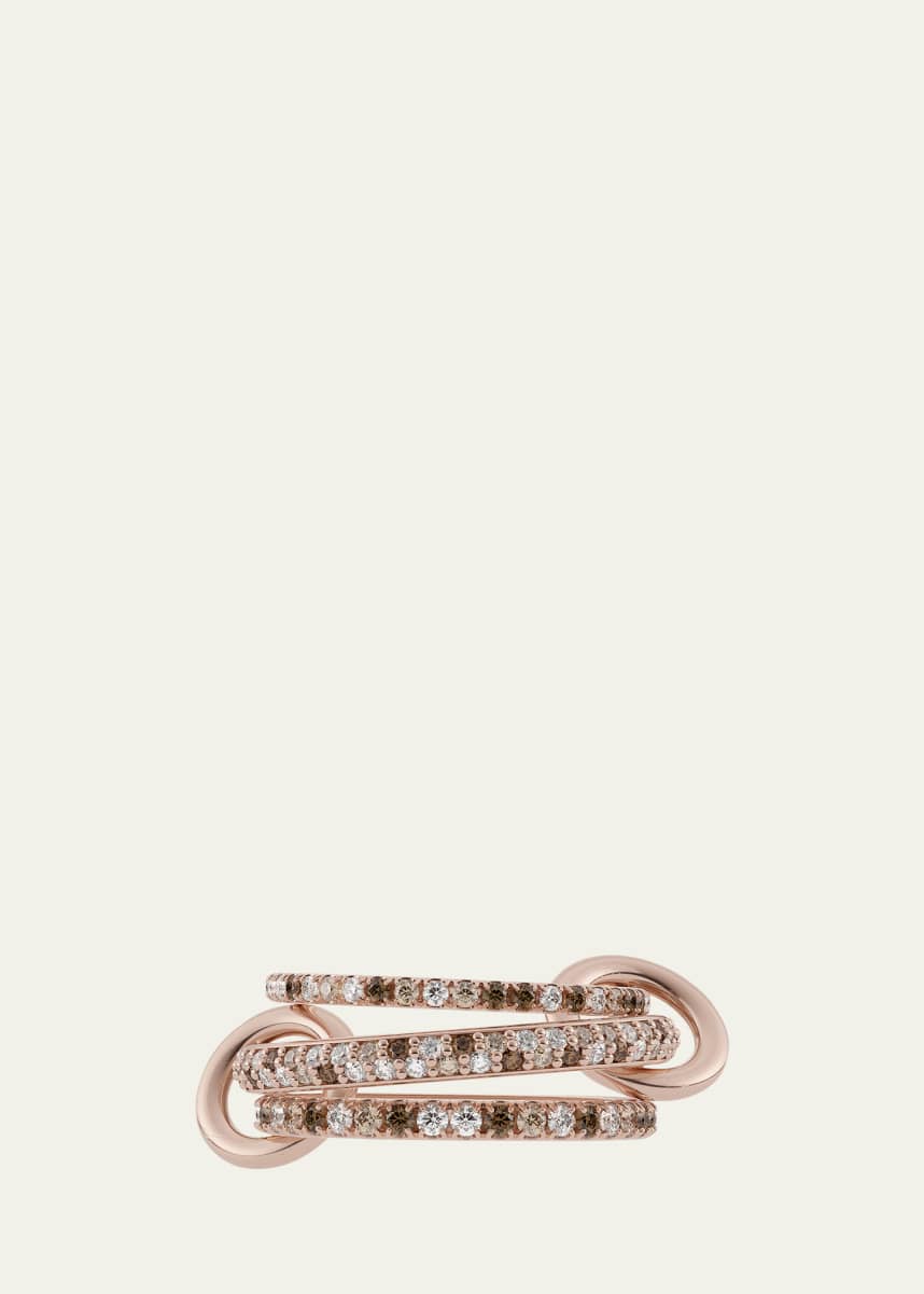 Spinelli Kilcollin Nova 18K Rose Gold 3-Linked Diamond Ring