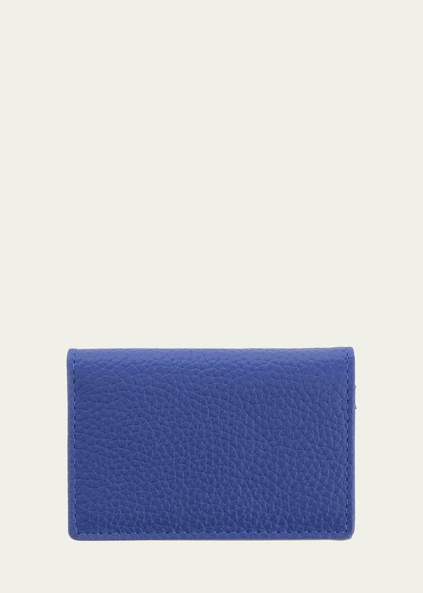 ROYCE New York Monogrammed Leather Card Holder Wallet