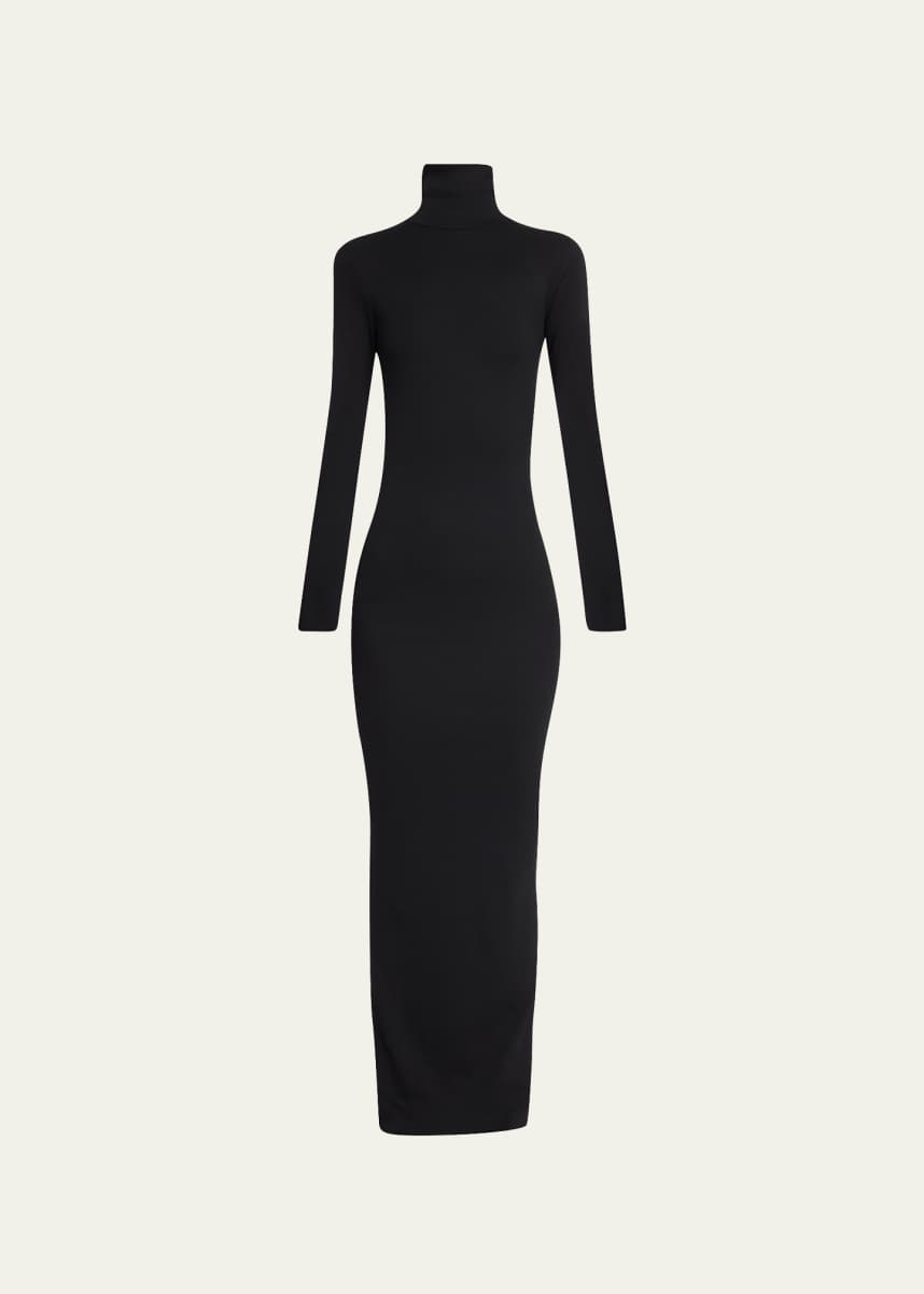 Eterne Long-Sleeve Turtleneck Maxi Dress