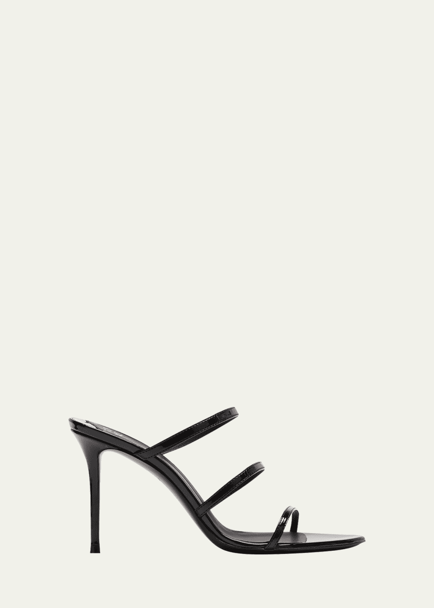 Giuseppe Zanotti Patent Three-Band Slide Sandals