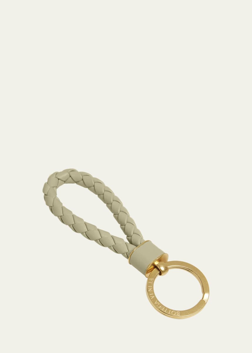 Bottega Veneta Intreccio Napa Lambskin Keychain