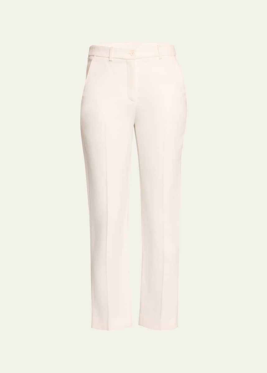 Michael Kors Collection Samantha Double Crepe Sablé Slim-Leg Pants