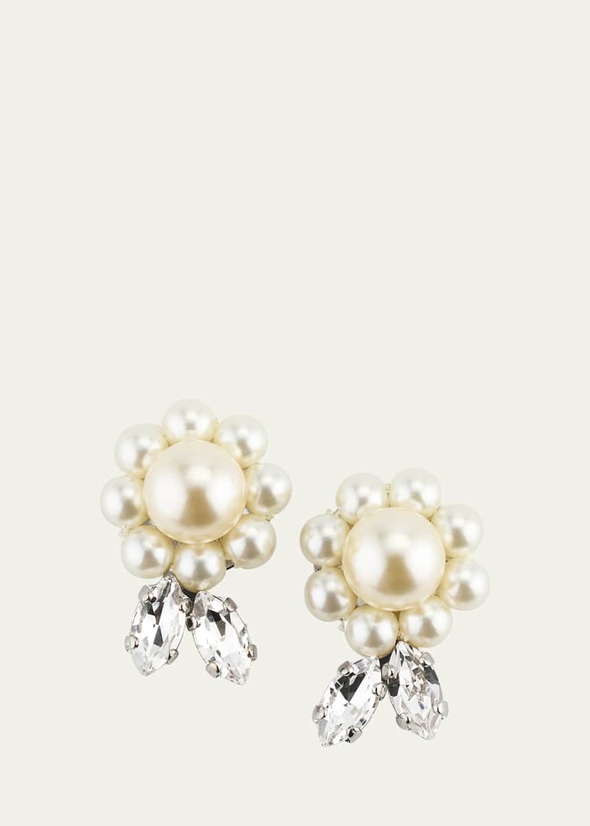 Simone Rocha Daisy Leaf Cluster Earrings