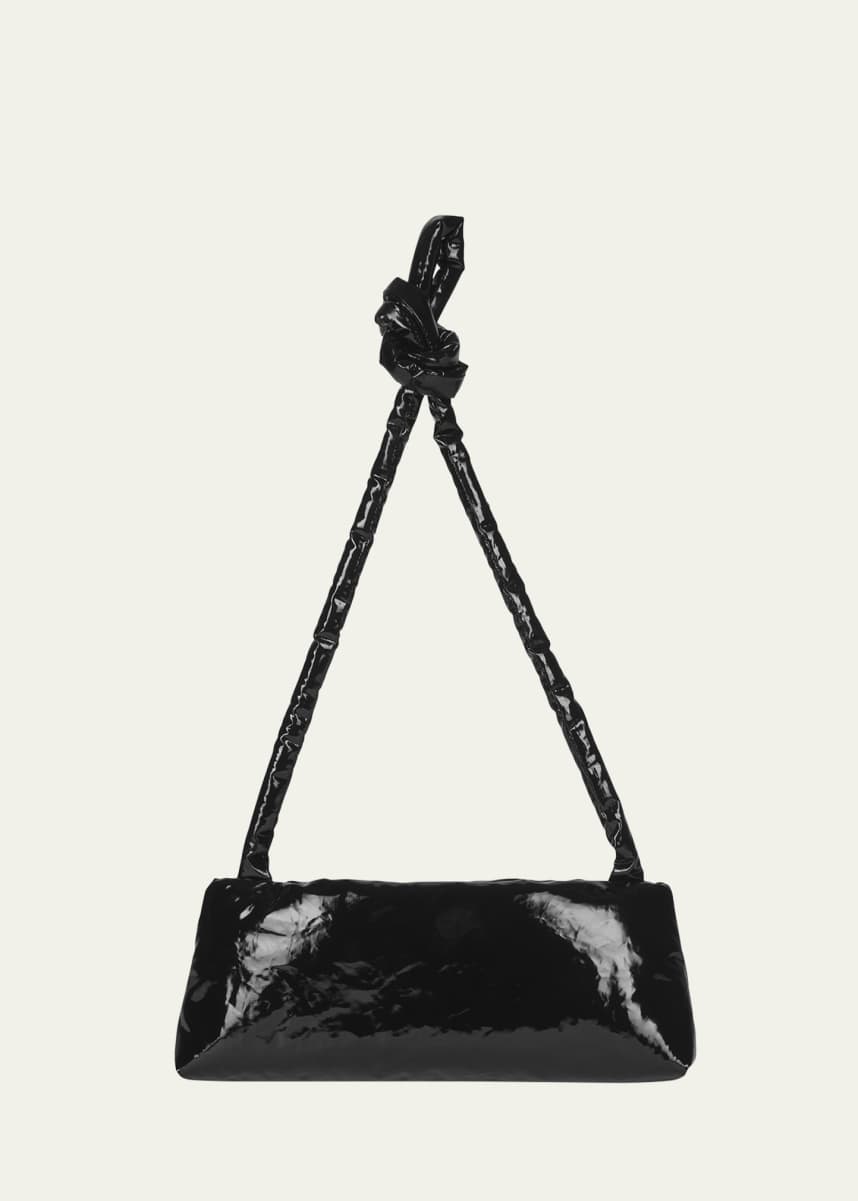 Kassl Knot Padded Oil-Coated Shoulder Bag