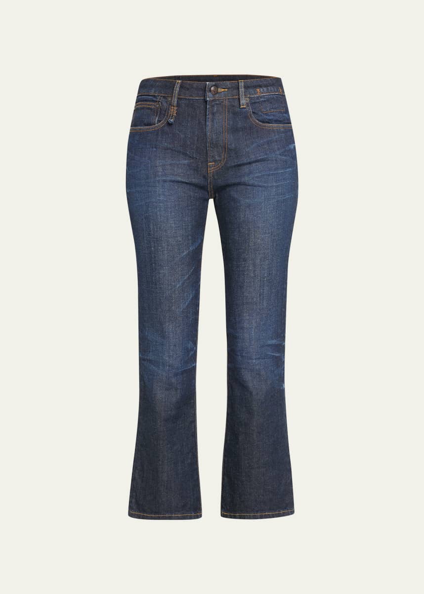 R13 Mid-Rise Straight Kick Ankle Jeans