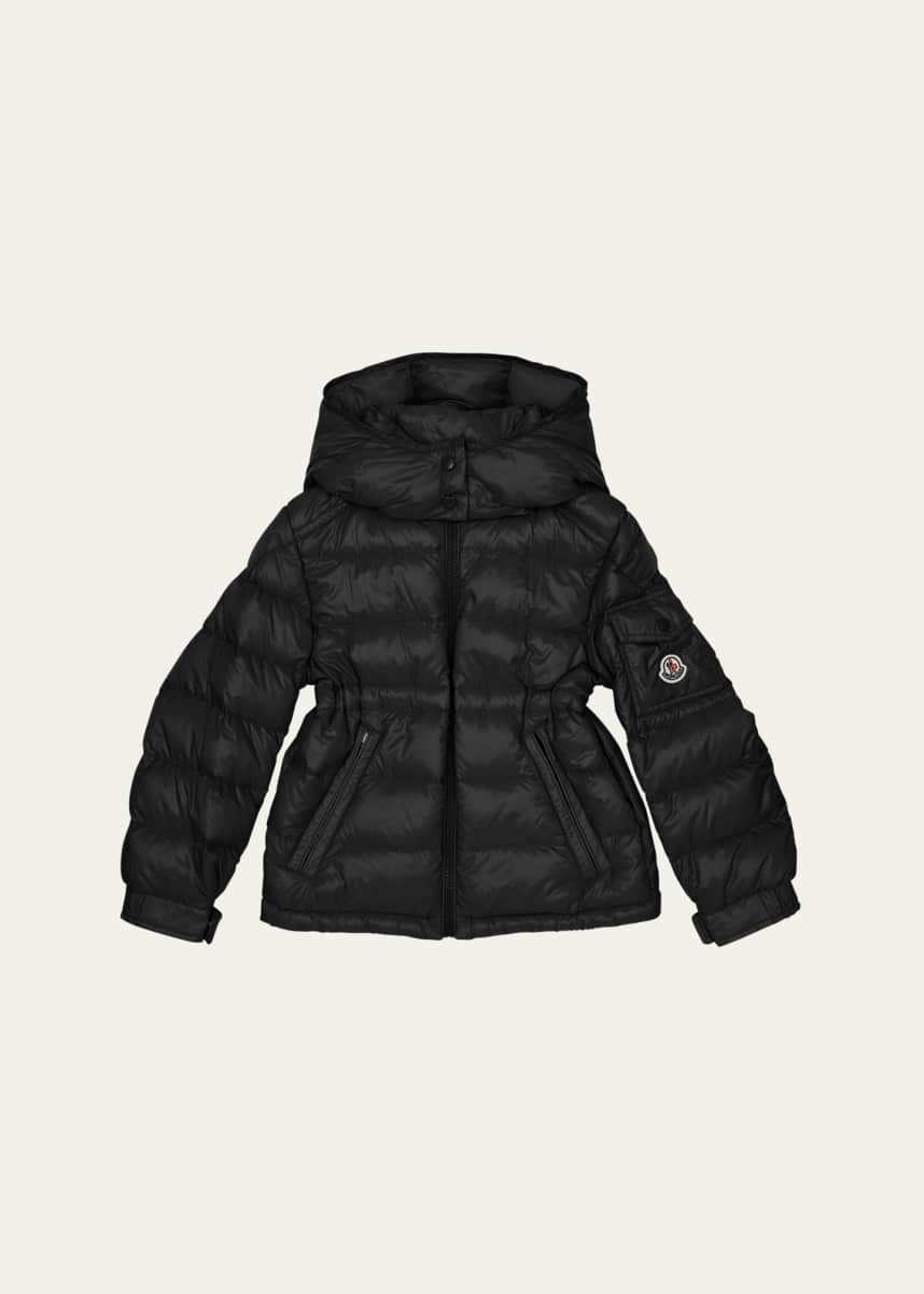 Moncler Girl's Dalles Long Season Boudin-Quilt Down Jacket, Size 8-14