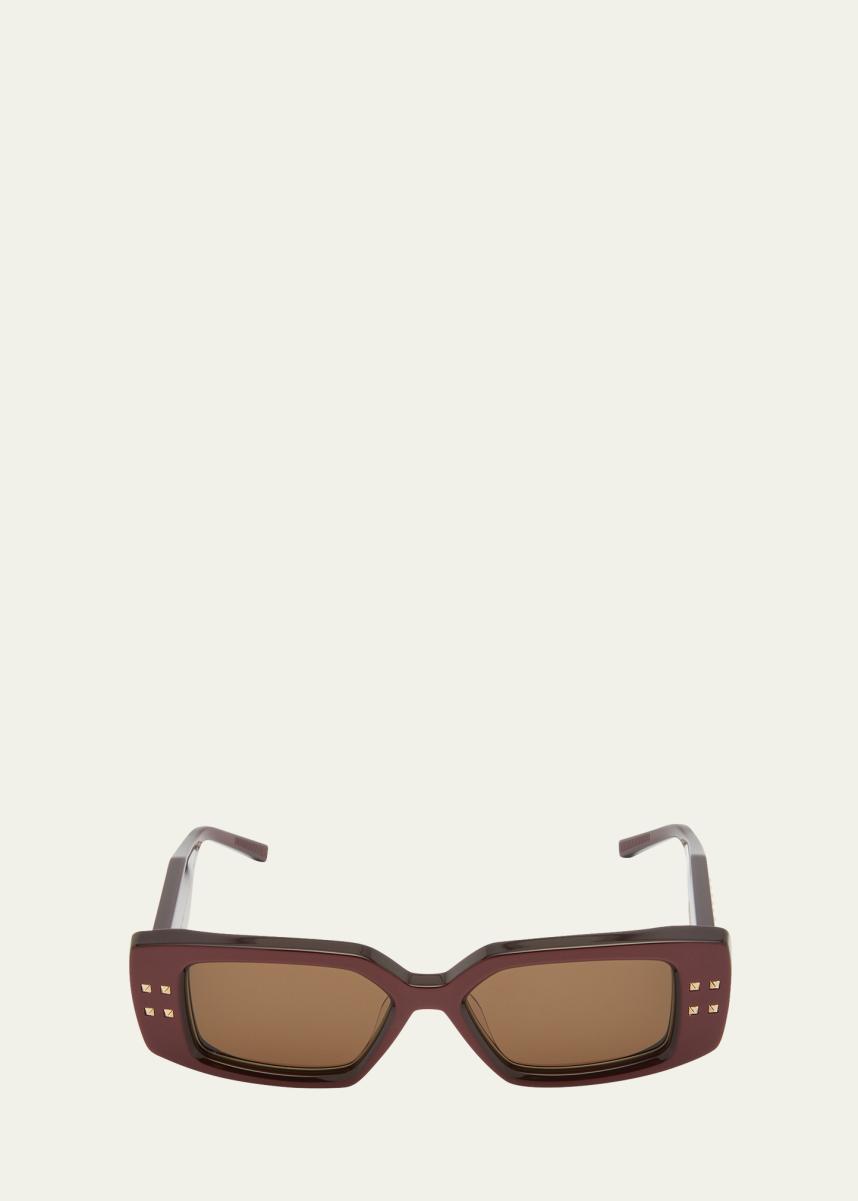 Valentino Garavani Cinque Studded Rectangle Acetate  display picture 3
