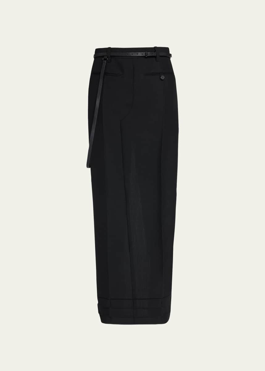 Marc Jacobs Long Trouser Skirt with Skinny Leather Belt