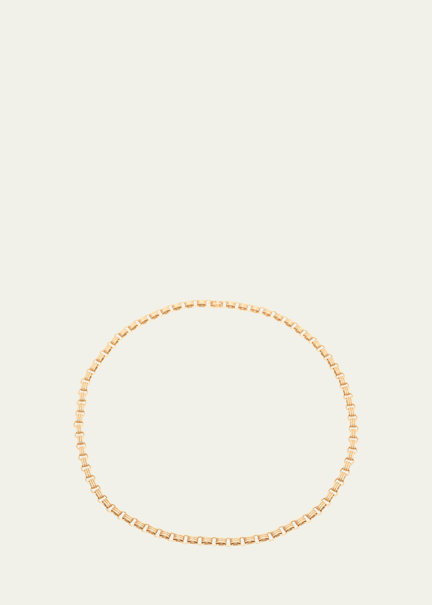 Sherman Field, 1967 Small Link Triple Chain Necklace in 18K Yellow Gold, 20"L
