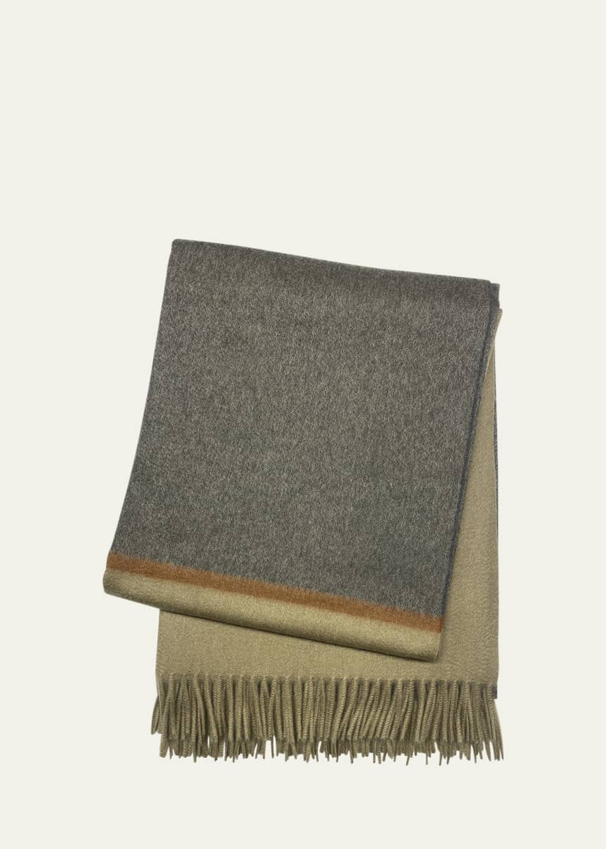Enzo Degli Angiuoni Color-Block Throw Blanket