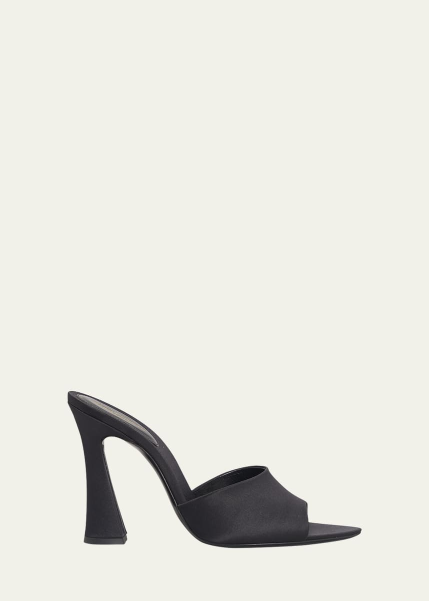 Saint Laurent Gippy Satin Mule Sandals