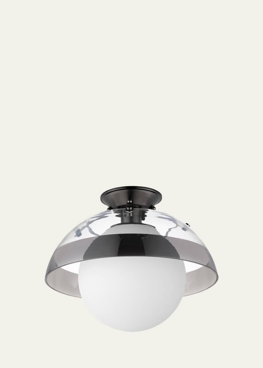 Studio M Mat Sanders design from Studio M Domain 14" Semi Flush Mount - Frost/Brass
