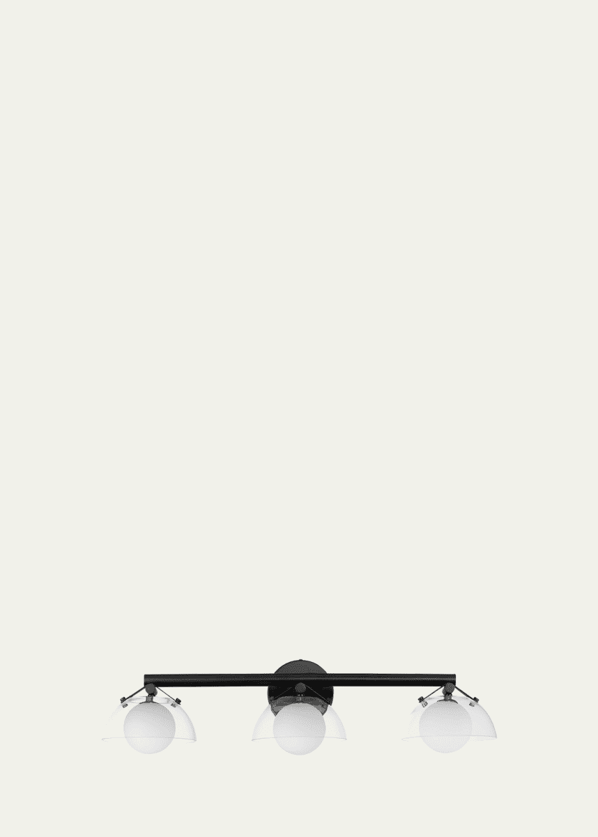 Studio M Mat Sanders design from Studio M Domain 3-Light Wall Sconce - Clear/Black