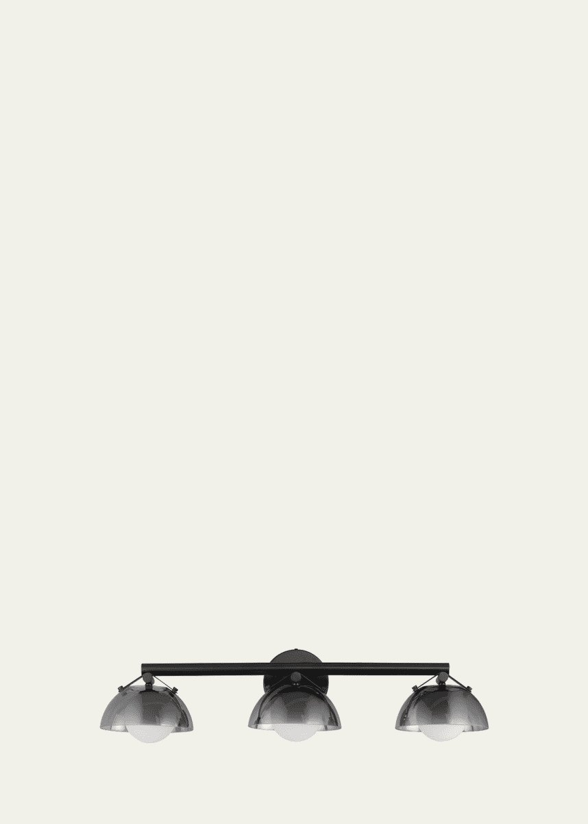 Studio M Mat Sanders Design from Studio M Domain 3-Light Bath Vanity - Smoke/Matte Black
