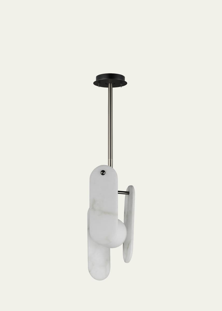Studio M Nina Magon Design from Studio M Megalith Stem Hung Pendant Spanish Alabaster