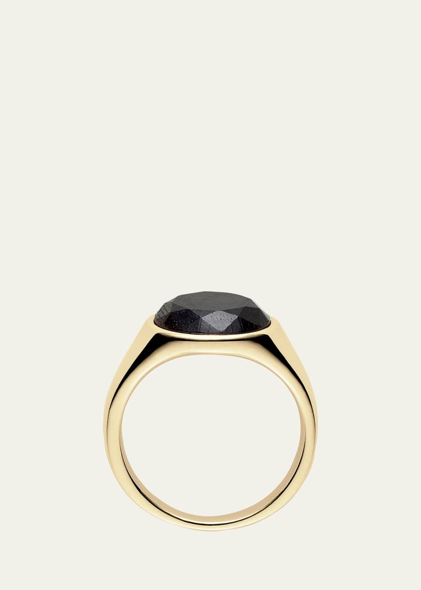 KINRADEN Men's Kindred 18K Gold Mpingo Blackwood Signet Ring