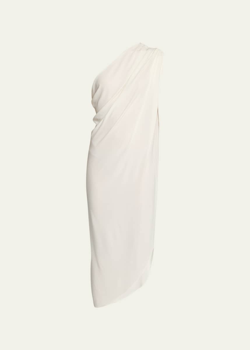 INTERIOR Sidney Gathered One-Shoulder Gown