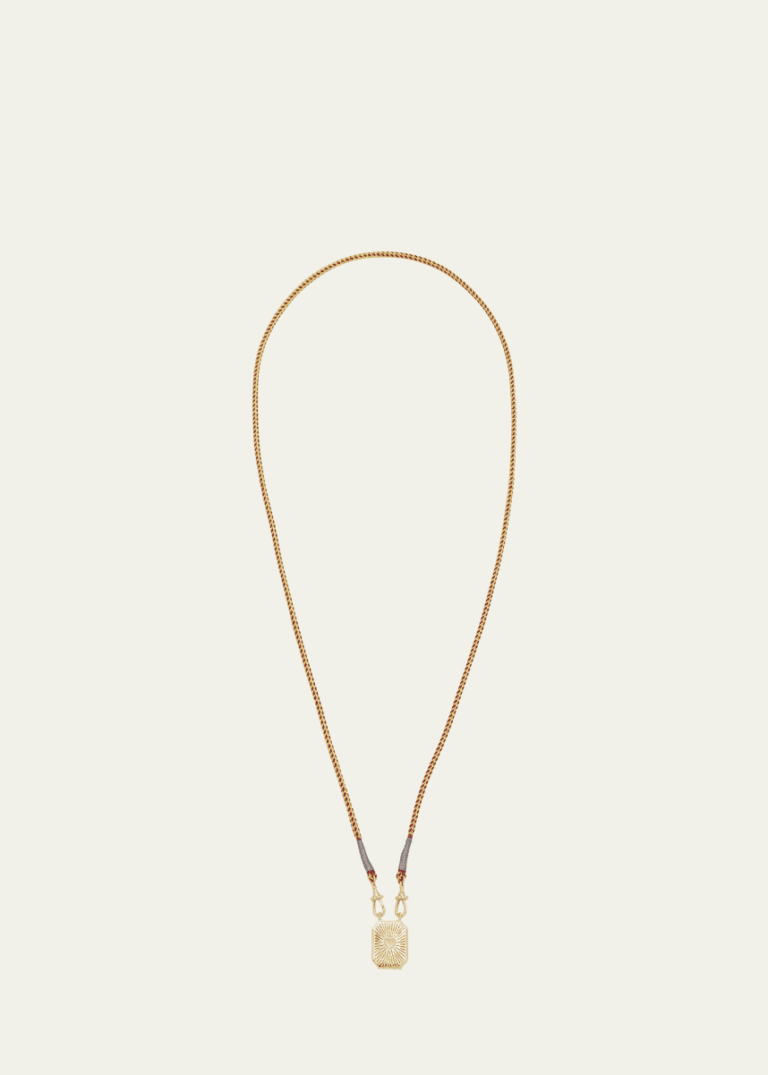 Marie Lichtenberg 18k Yellow Gold Pendant Wrap Cord Necklace