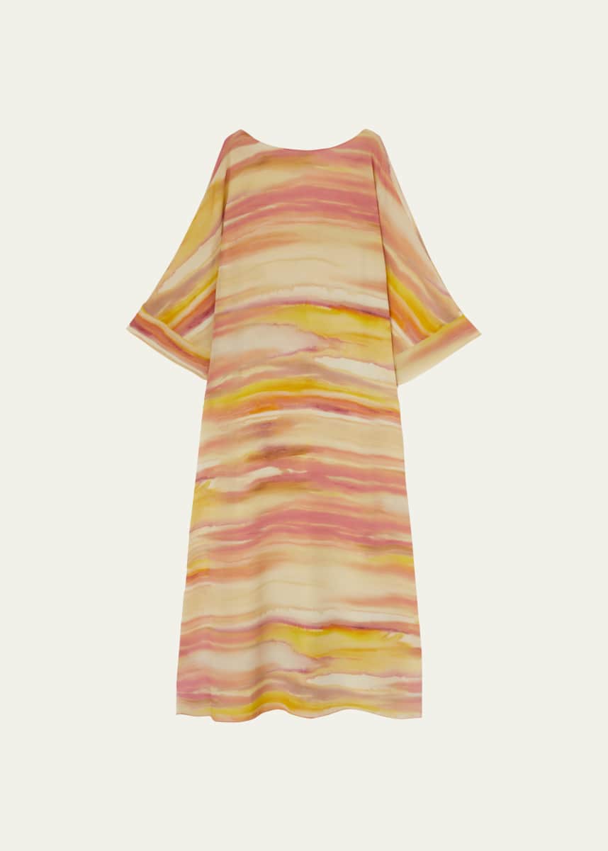 Loro Piana Abito Cillia Summer Sunset Printed Maxi Dress