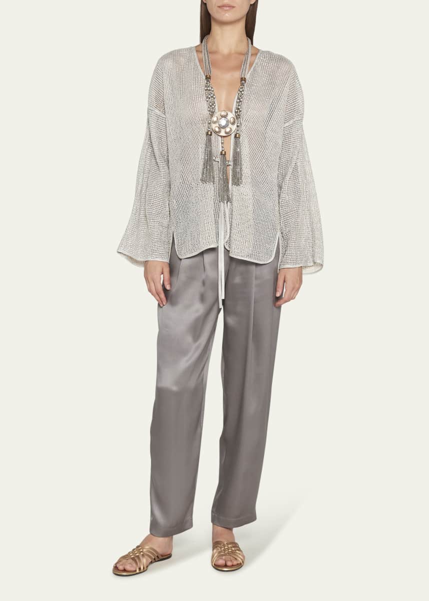 Giorgio Armani Beaded Tassel Statement Necklace