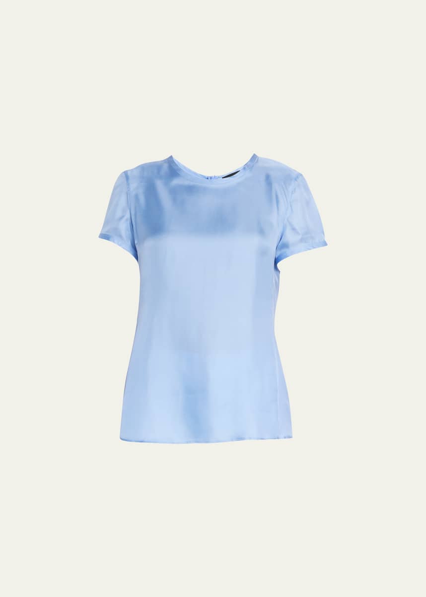Giorgio Armani Crewneck Short-Sleeve Silk T-Shirt