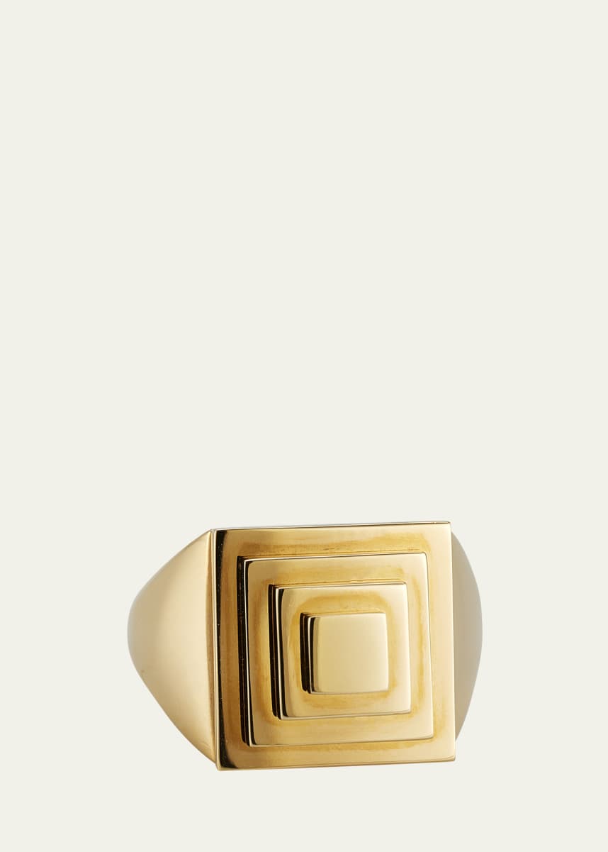 CADAR Yellow Gold Signet Pinky Ring