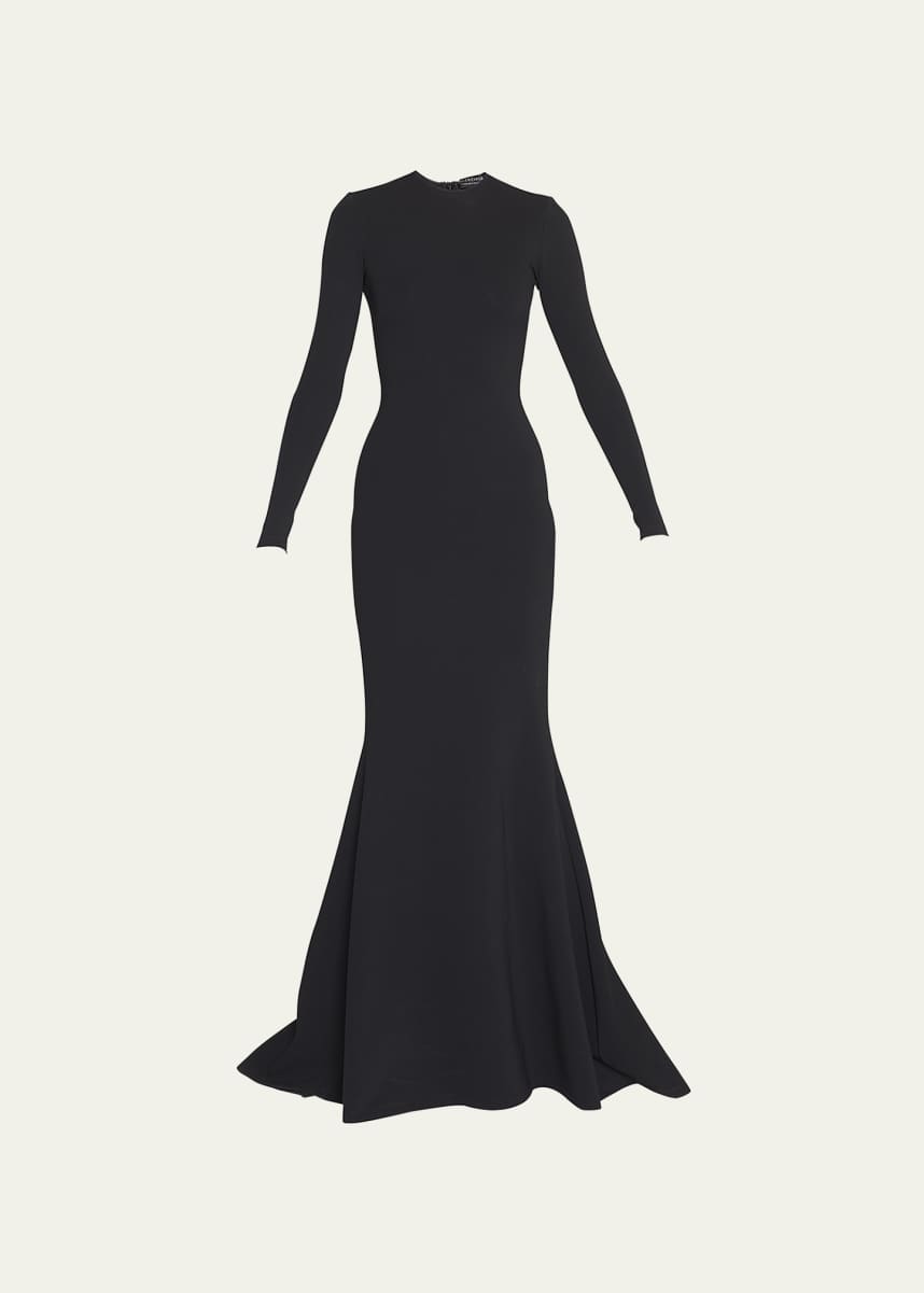 Balenciaga Long-Sleeve Maxi Mermaid Gown