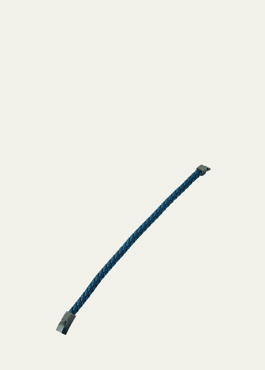 Tateossian Men's Braided Leather Wrap Bracelet