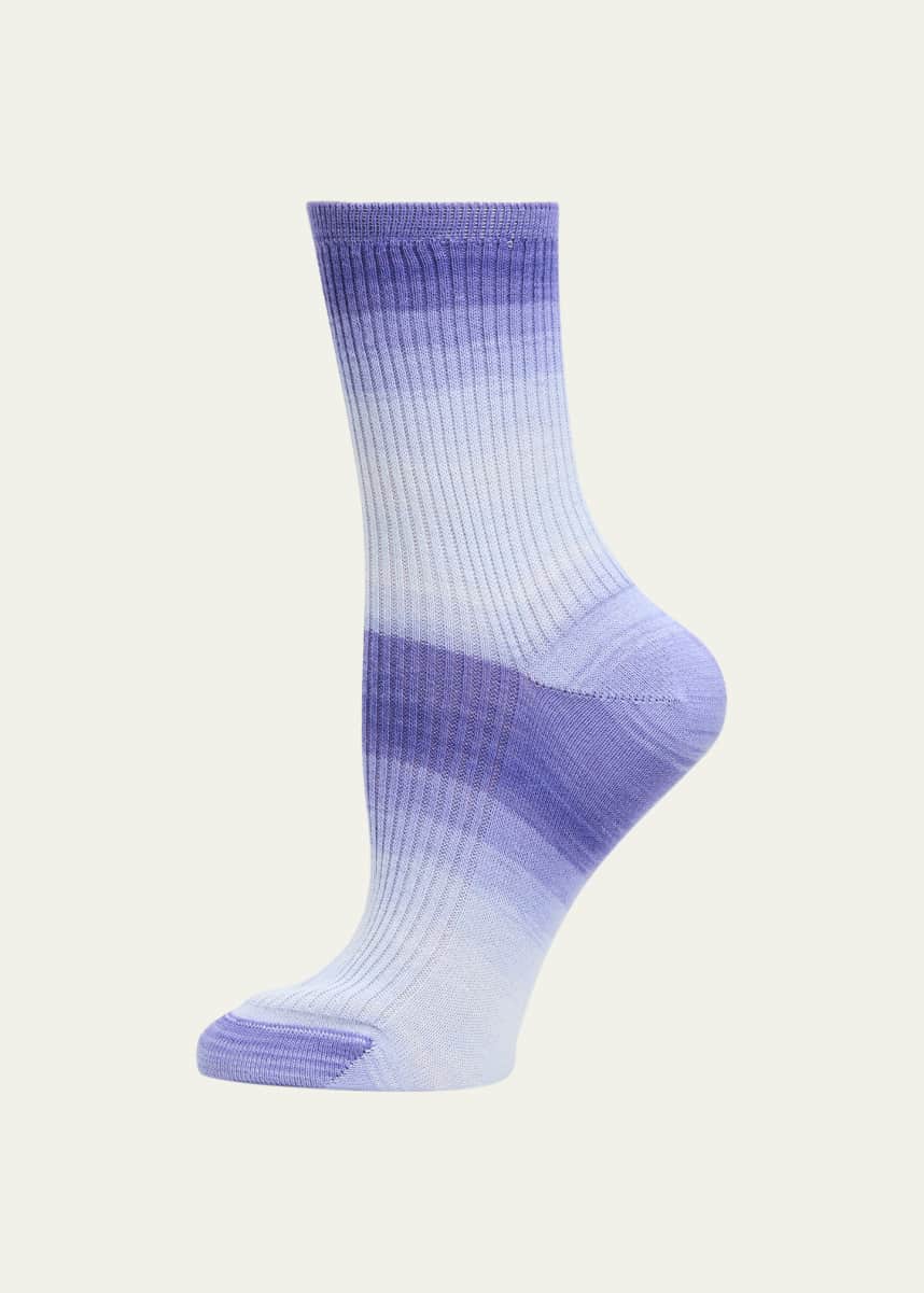 Maria La Rosa Ribbed Ombre Crew Socks