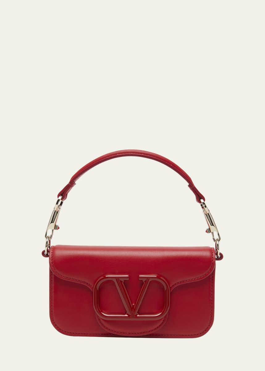 Valentino Old Rose Leather V-Ring Shoulder Bag Valentino