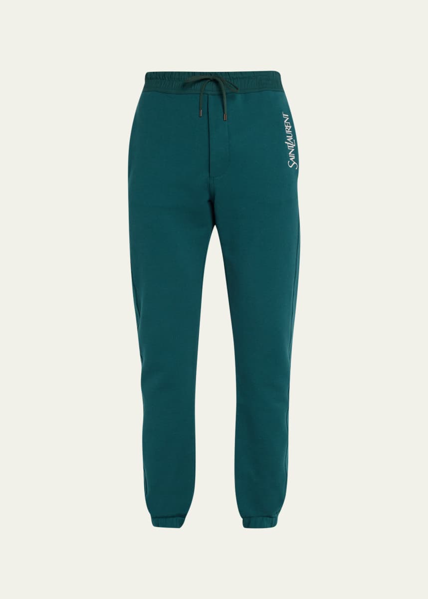 Saint Laurent Men's Cassandra Terry Sweatpants