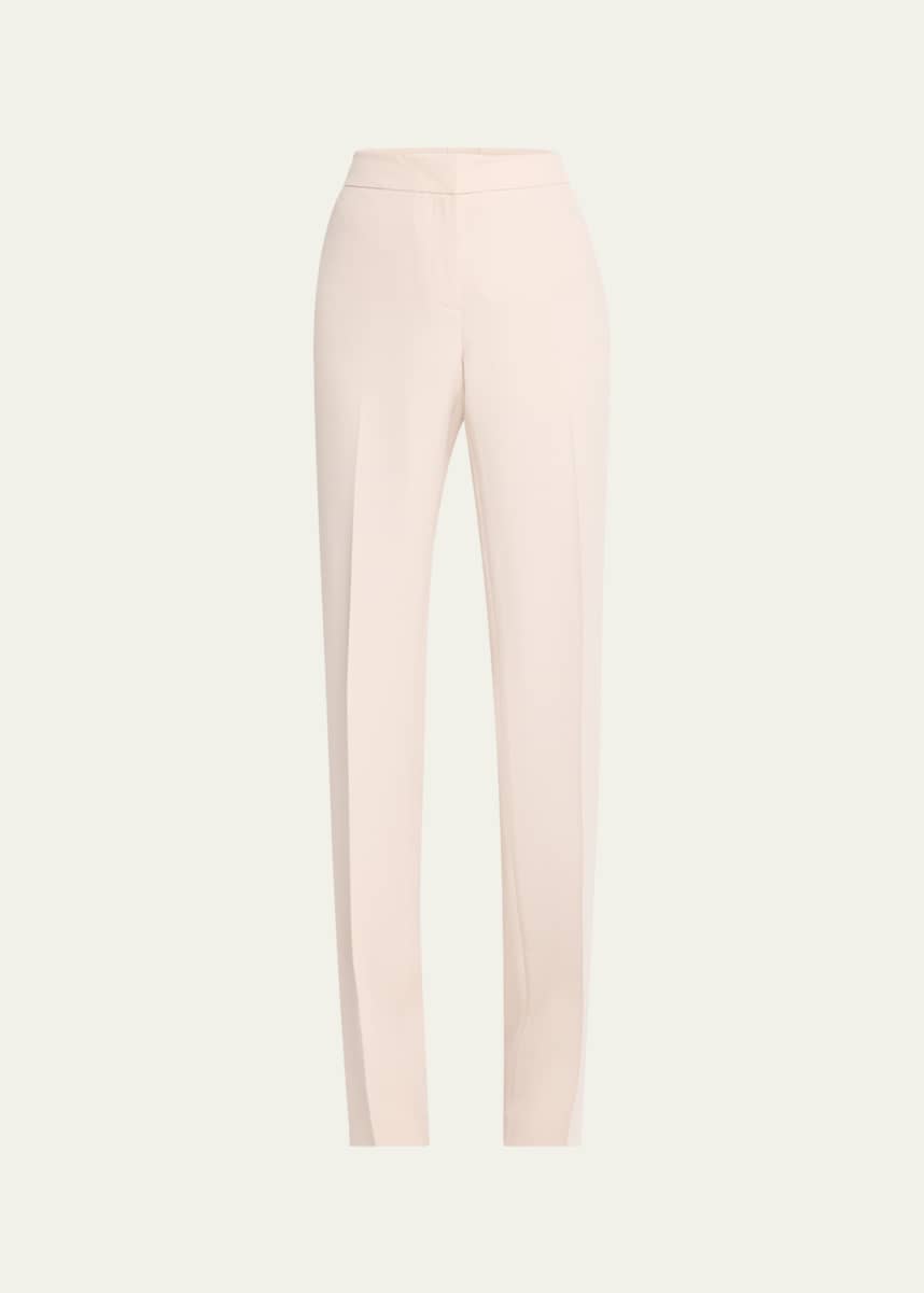 Lafayette 148 New York Barrow Straight-Leg Wool-Silk Pants