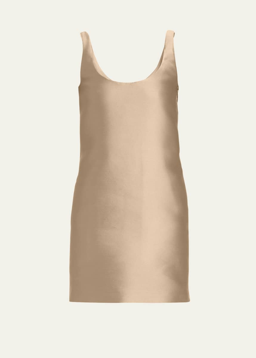 Valentino Garavani Silk Scoop-Neck Mini Dress