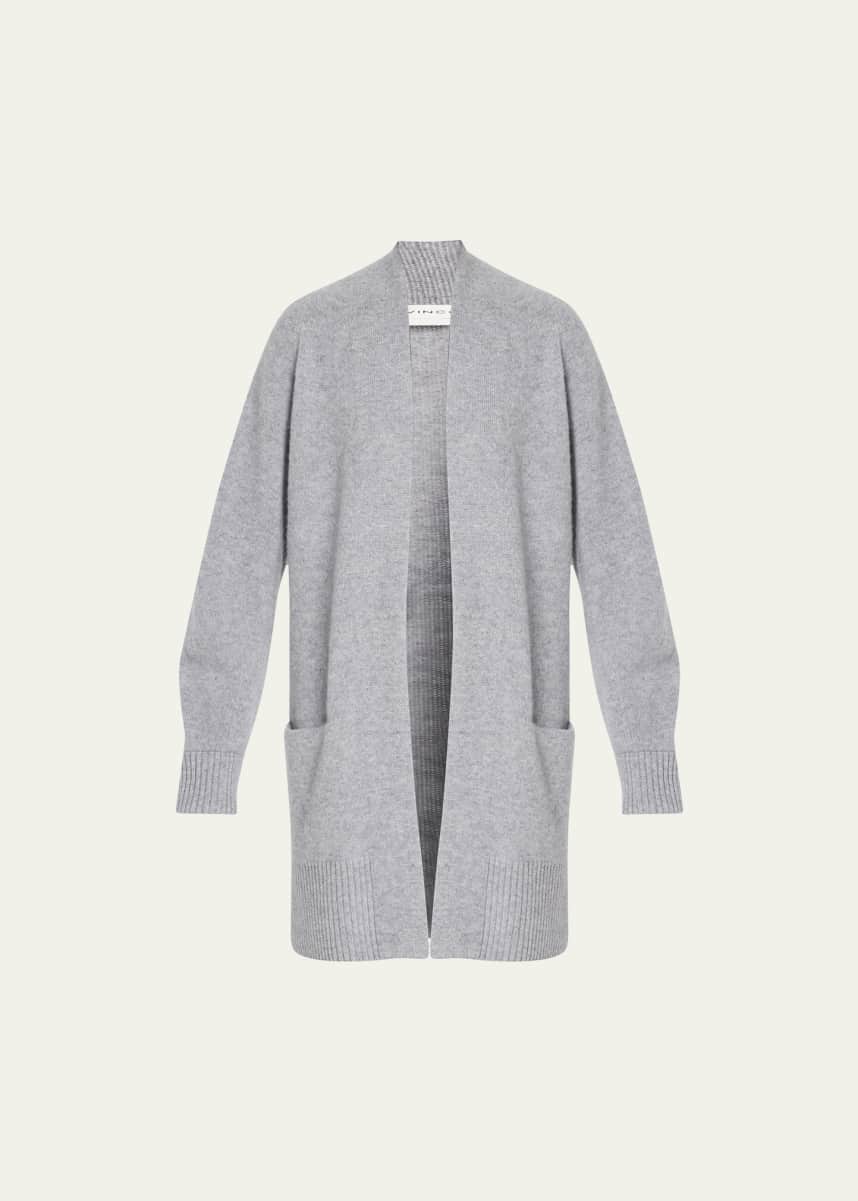 Vince Cashmere Shawl-Collar Open-Front Cardigan