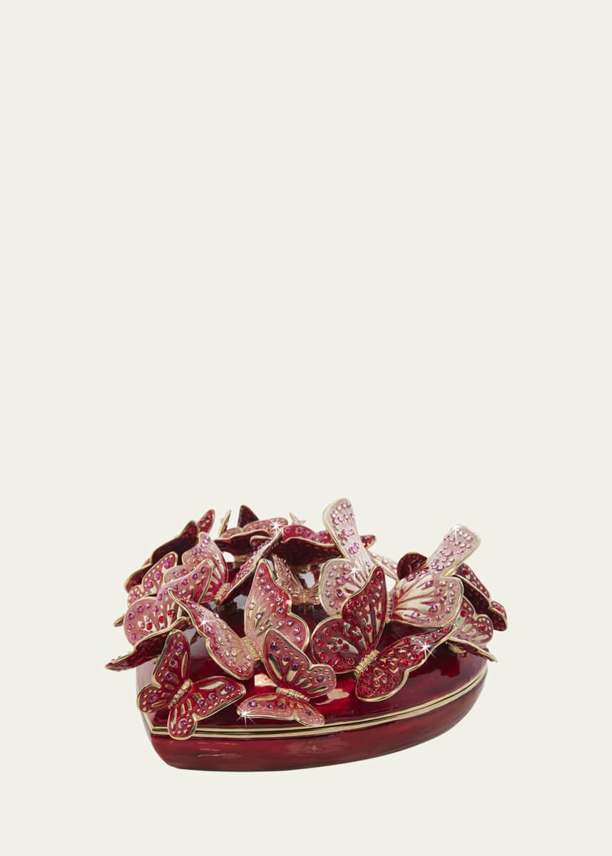 Jay Strongwater Butterfly Heart Box