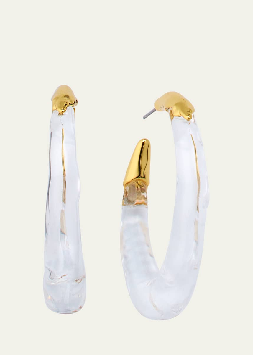 Clear Lucite Molten Clip On Earring, ALEXIS BITTAR