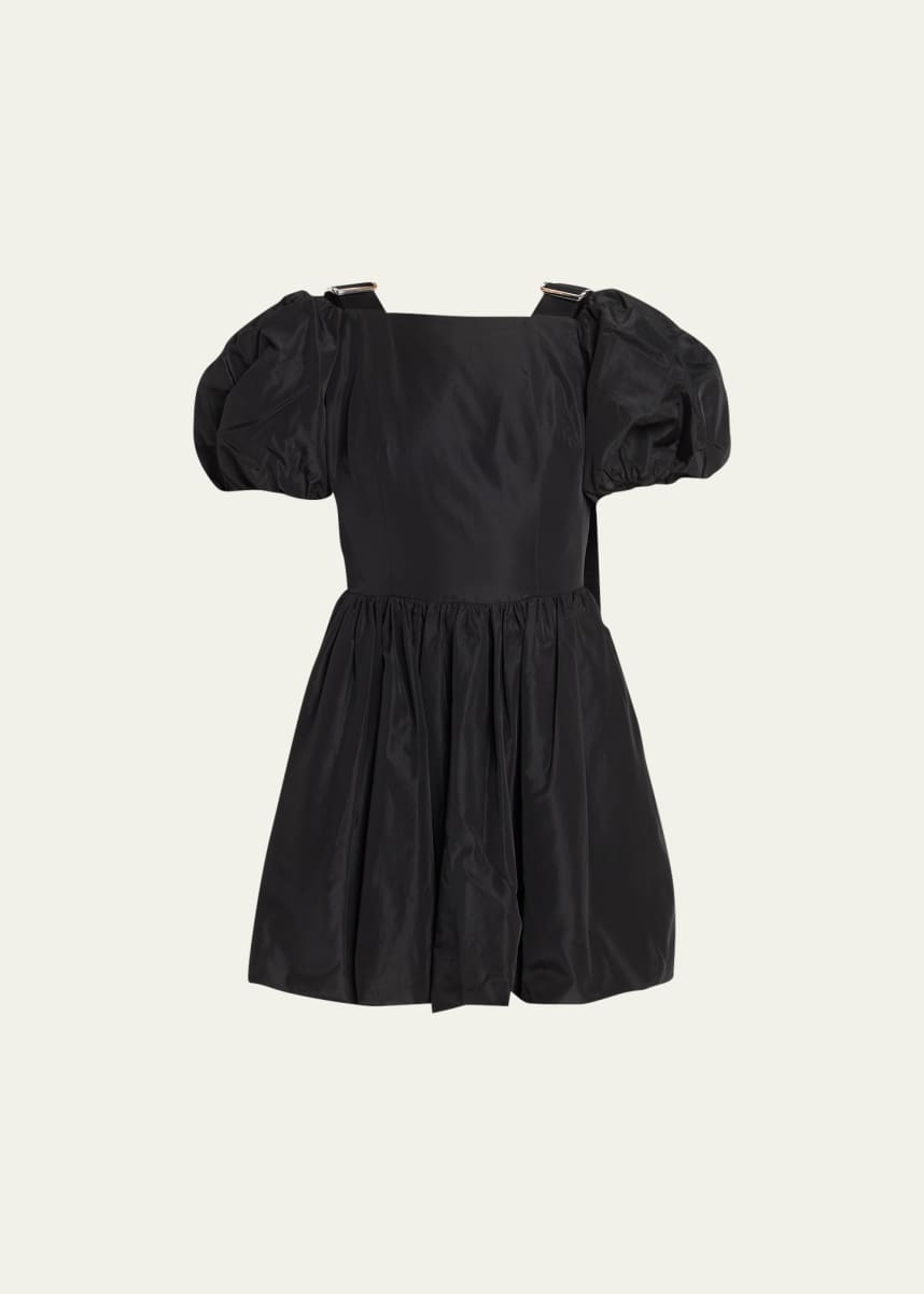 Simone Rocha Puff-Sleeve Mini Dress with Slider Straps