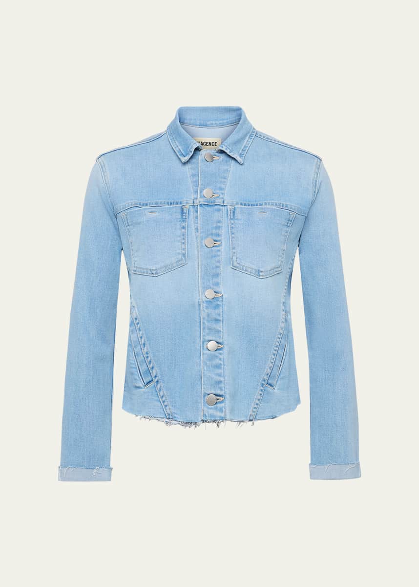 L'Agence Janelle Cut-Off Denim Jacket