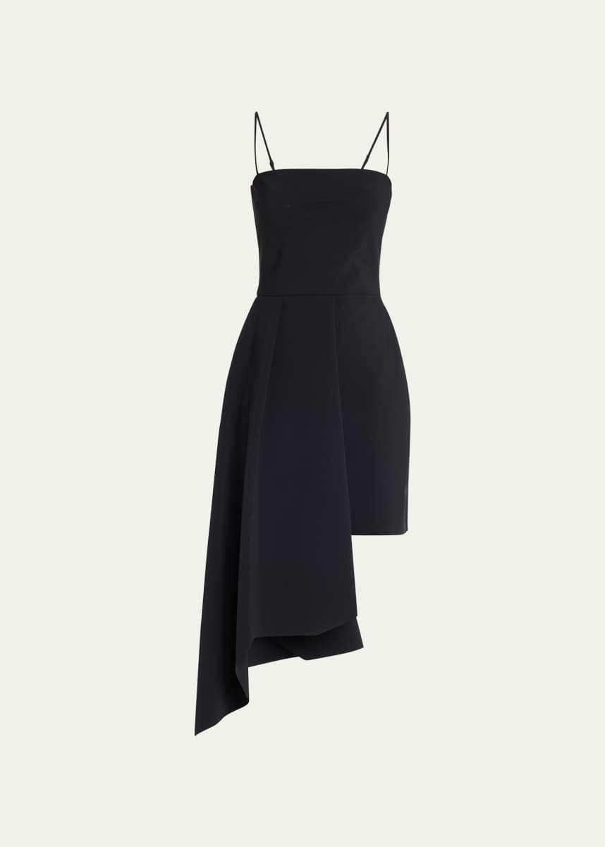 Chiara Boni La Petite Robe Yama Pleated High-Low A-Line Dress