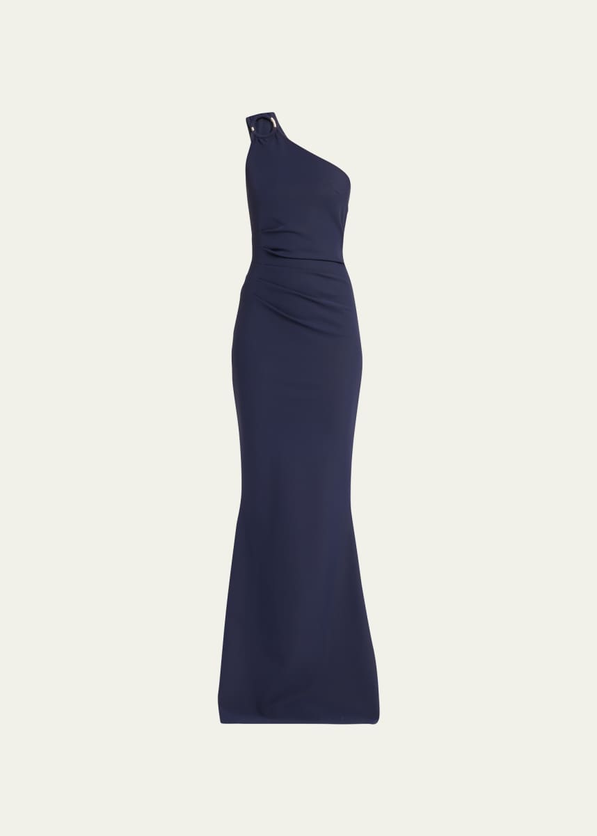Chiara Boni La Petite Robe Sabrina One-Shoulder Cutout Trumpet Gown