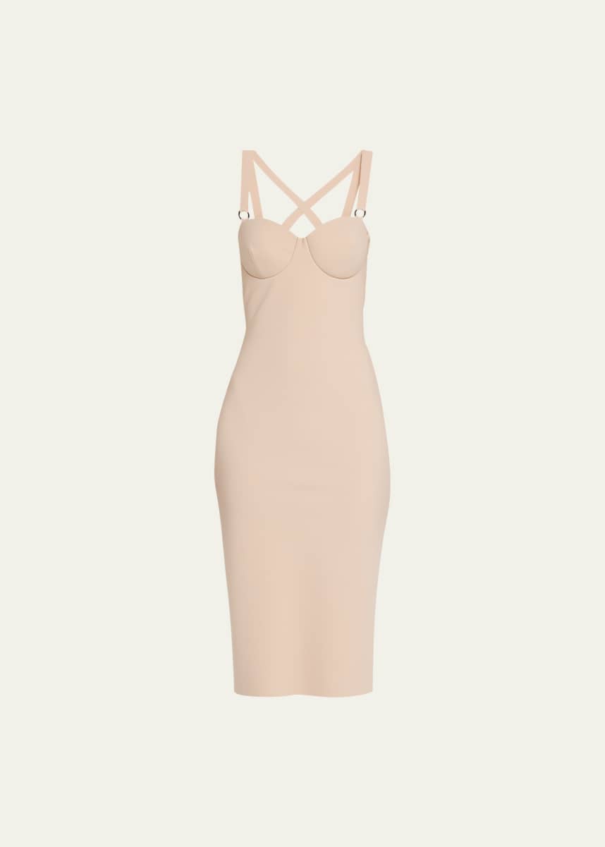 Chiara Boni La Petite Robe Maita Sleeveless Sweetheart Bodycon Midi Dress